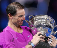 TENNIS - Rafael Nadal feiert seinen 21. Grand-Slam-Titel in Melbourne