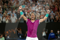 TENNIS - Rafael Nadal feiert seinen 21. Grand-Slam-Titel in Melbourne