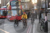 Commuters arriving at Waterloo Station