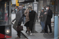 Commuters arriving at Waterloo Station