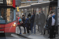Commuters arriving at Waterloo Station