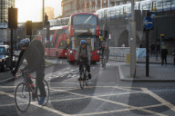 Commuters arriving at Waterloo Station