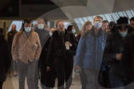 Commuters arriving at Waterloo Station