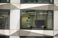 Commuters going back to work in London