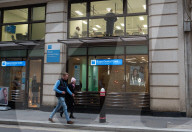 Commuters going back to work in London