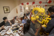 China Town in London celebrates the Luna New Year.