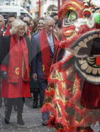 Prince Charles and Camilla, the Duchess of Cornwall visit China town in London to celebrate the Luna New Year.