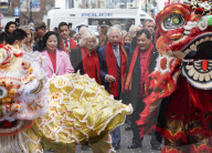 Prince Charles and Camilla, the Duchess of Cornwall visit China town in London to celebrate the Luna New Year.