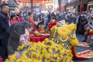 China Town in London celebrates the Luna New Year.