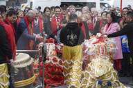 Prince Charles and Camilla, the Duchess of Cornwall visit China town in London to celebrate the Luna New Year.