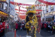 China Town in London celebrates the Luna New Year.