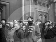 They came from convent school to pay homage to their sovereign
The multitude still continues to queue to file past the catafalque of King George VI in London’s Great Hall of Westminster.  These girls came from the Poles Convent, Hertfordshire.  The queue