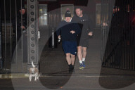 Boris Johnson jogging today in St James Park with Dilyn.