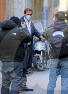 PEOPLE - Tomaso Trussardi beim Spaziergang mit seinem Hund Odino in Mailand