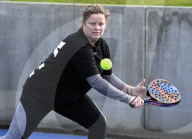 SPORT - Die Belgierin Kim Clijsters stellt neue Padel-Anlage in Bree vor