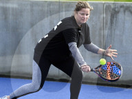 SPORT - Die Belgierin Kim Clijsters stellt neue Padel-Anlage in Bree vor