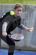 SPORT - Die Belgierin Kim Clijsters stellt neue Padel-Anlage in Bree vor