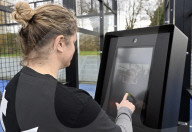 SPORT - Die Belgierin Kim Clijsters stellt neue Padel-Anlage in Bree vor