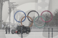 NEWS - Olympische Winterspiele 2022: Schneefall in Peking