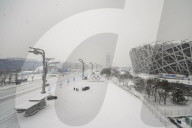 NEWS - Olympische Winterspiele 2022: Schneefall in Peking
