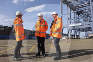 Jacob Rees-Mogg visits the port of Felixstowe
