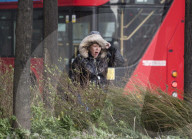 Storm Eunice hits London’s Euston road.