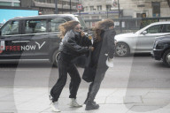 Storm Eunice hits London’s Euston road.