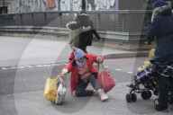 Storm Eunice hits London’s Euston road.