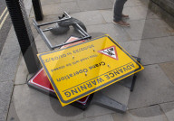Windy weather in London as Storm Eunice hits the UK