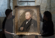 The Freedom Portrait at the Imperial War Museums Churchill War Rooms.