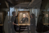 The Freedom Portrait at the Imperial War Museums Churchill War Rooms.