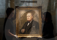 The Freedom Portrait at the Imperial War Museums Churchill War Rooms.