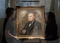 The Freedom Portrait at the Imperial War Museums Churchill War Rooms.