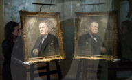 The Freedom Portrait at the Imperial War Museums Churchill War Rooms.