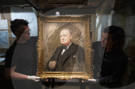 The Freedom Portrait at the Imperial War Museums Churchill War Rooms.