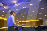 The Chancellor preparing for the Mais Lecture at the Bayes Business School