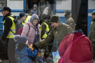 Arrival of the refugees to Przemysl, Poland - 28 Feb 2022