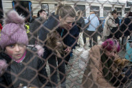 Arrival of the refugees to Przemysl, Poland - 28 Feb 2022
