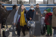 Arrival of the refugees to Przemysl, Poland - 28 Feb 2022