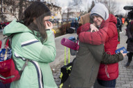 Arrival of the refugees to Przemysl, Poland - 28 Feb 2022