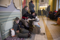 Arrival of the refugees to Przemysl, Poland - 28 Feb 2022