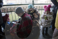 Arrival of the refugees to Przemysl, Poland - 28 Feb 2022