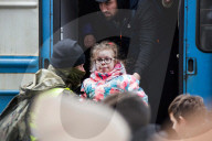 Arrival of the refugees to Przemysl, Poland - 28 Feb 2022