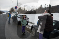 NEWS - Ukraine-Konflikt: Flüchtlinge am Grenzübergang Kroscienko - Polen