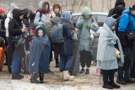 NEWS - Ukraine-Konflikt: Flüchtlinge am Grenzübergang Kroscienko - Polen