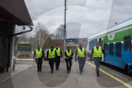 NEWS - Ukraine-Konflikt: Ukrainische Flüchtlinge am Bahnhof von Uherce in Polen