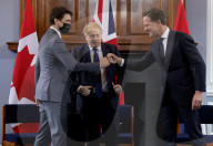 Boris Johnson with PM Trudeau and PM Rutte Trilateral Visit
