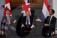 Boris Johnson with PM Trudeau and PM Rutte Trilateral Visit