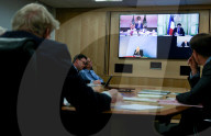 Prime Minister Boris Johnson video call with Joe Biden