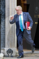 Prime Minister Boris Johnson departs No10 Downing Street for Prime Minister's Questions